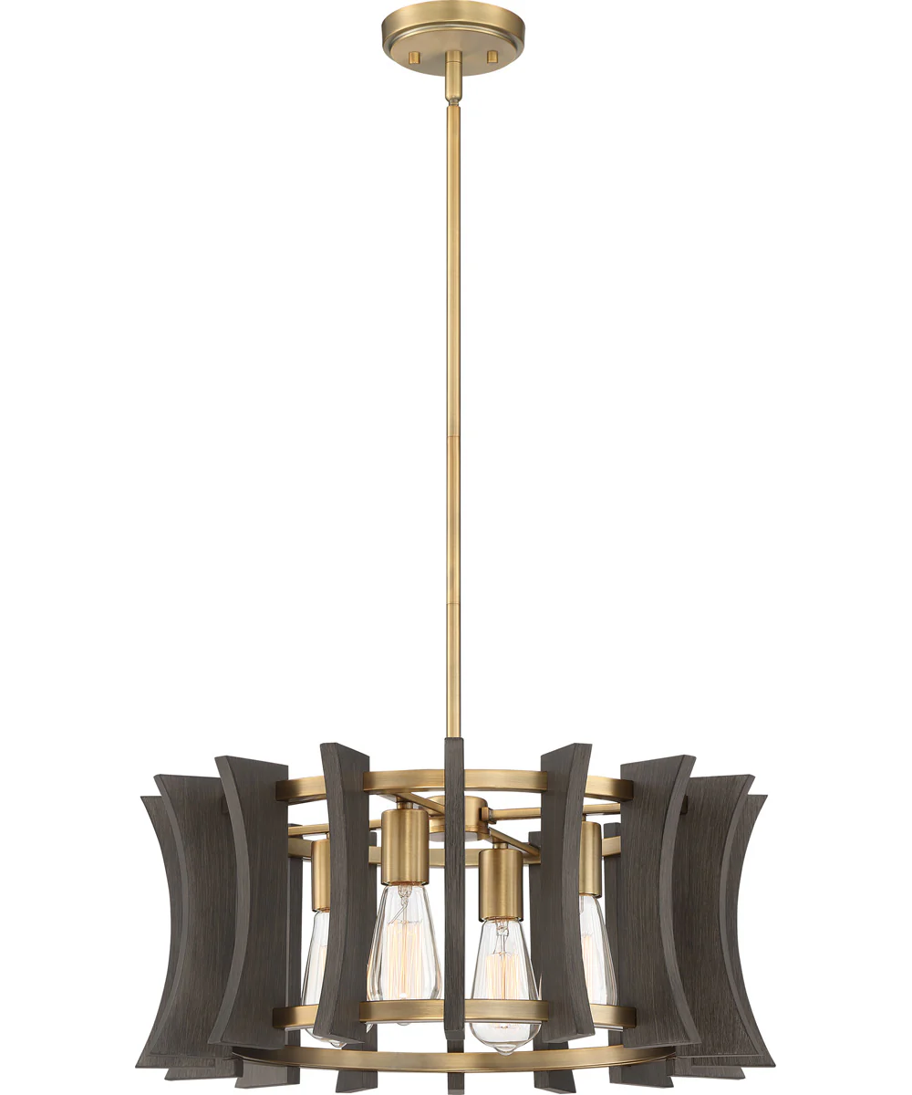 Cordelia 4-light Pendant Aged Brass - Image 2
