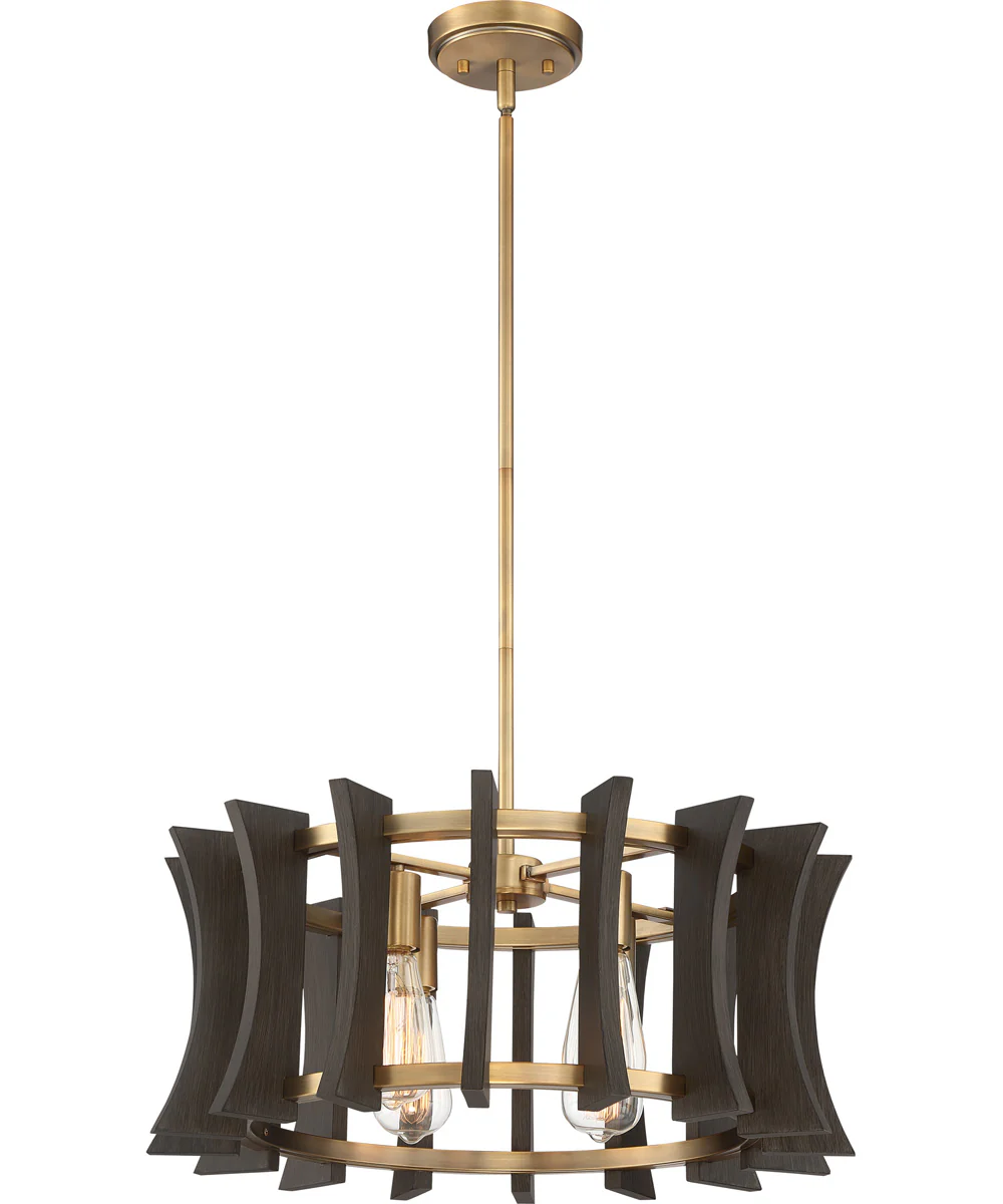 Cordelia 4-light Pendant Aged Brass - Image 4