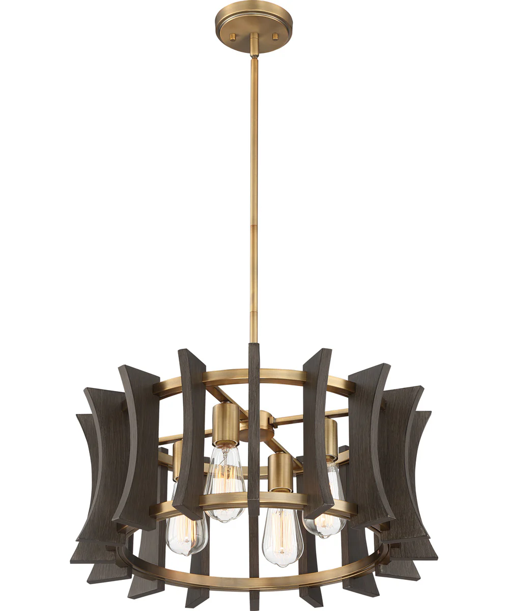 Cordelia 4-light Pendant Aged Brass - Image 5