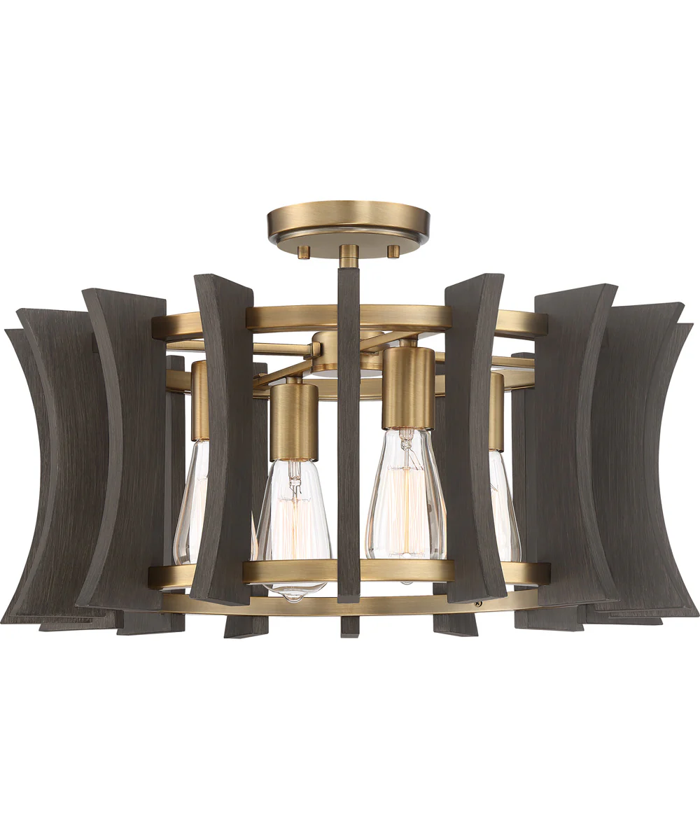 Cordelia 4-light Pendant Aged Brass - Image 6