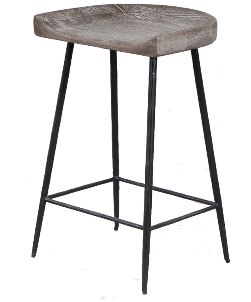 Cordova Carved Wood Counter Stool