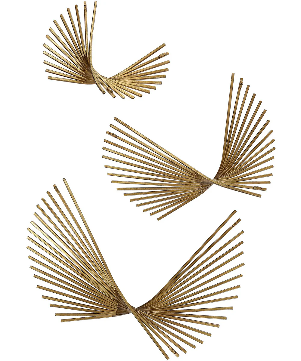 Coreograph Antique Gold Wall Decor Set of 3 - Image 6