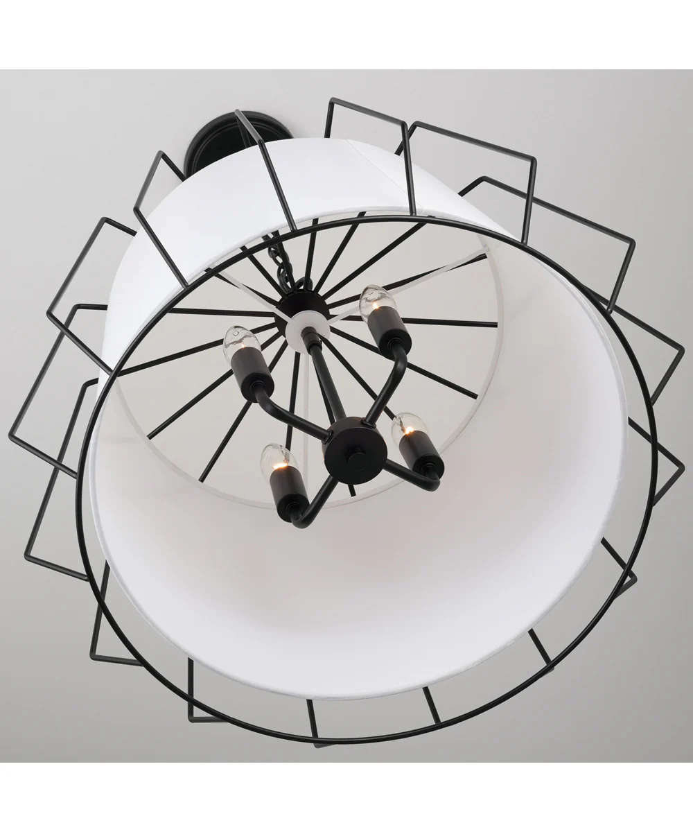 Corey 4-Light Pendant Matte Black - Image 2