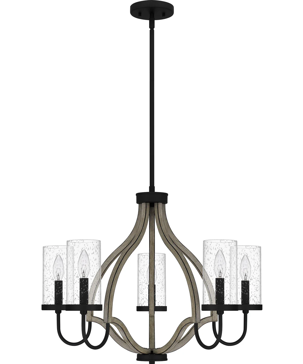 Cornelia 5-light Chandelier Matte Black - Image 2