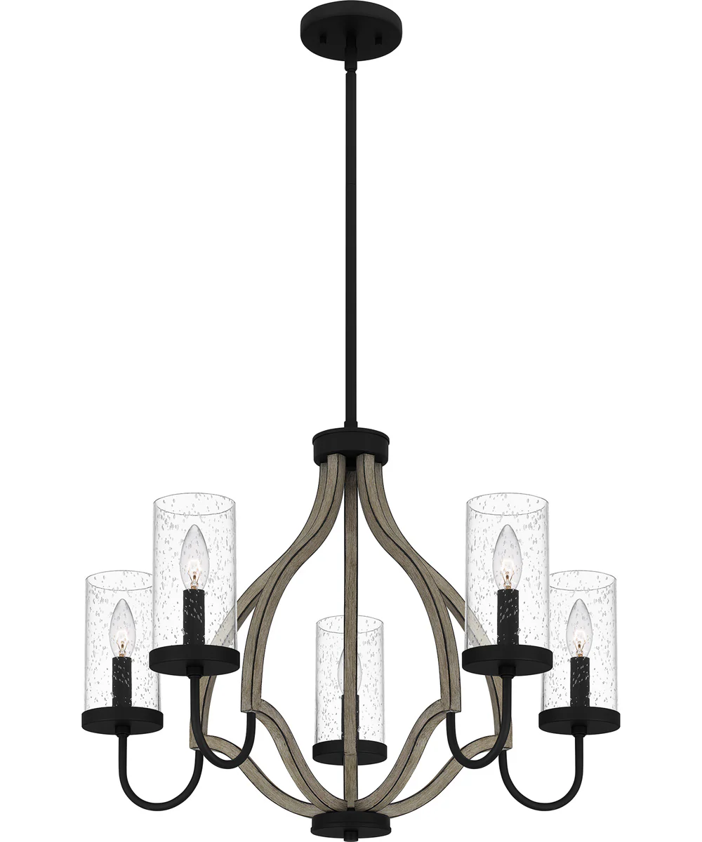 Cornelia 5-light Chandelier Matte Black - Image 4