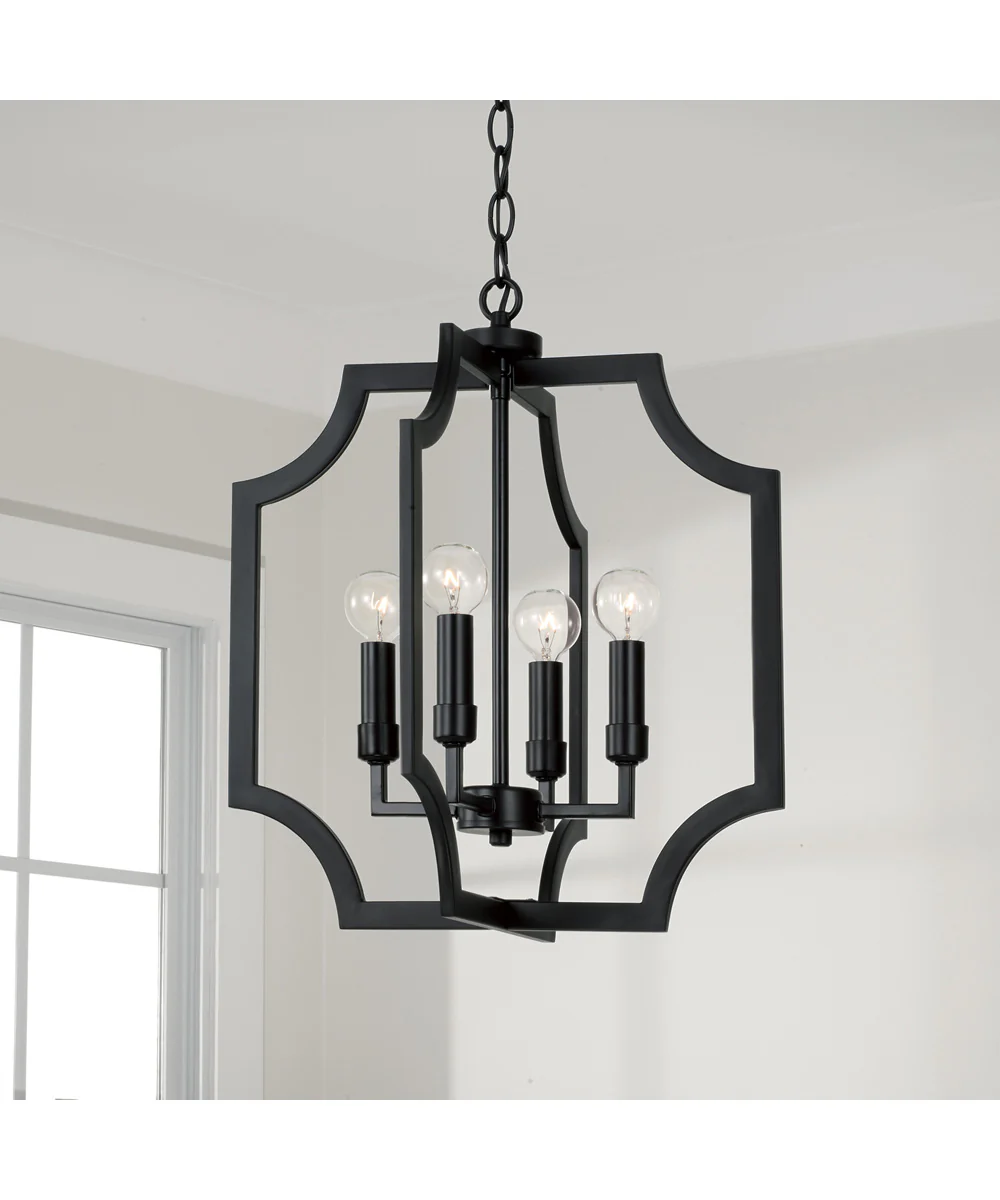 Courtney 4-Light Foyer Matte Black - Image 3