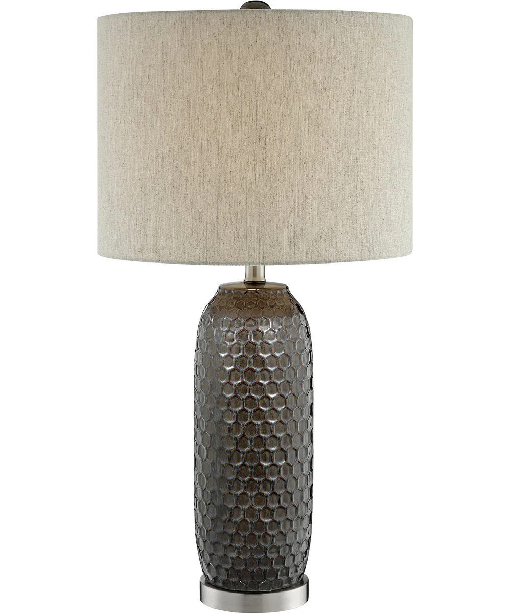 Covington 1-Light Table Lamp Aged Brz Ceramic Body/Linen Shade