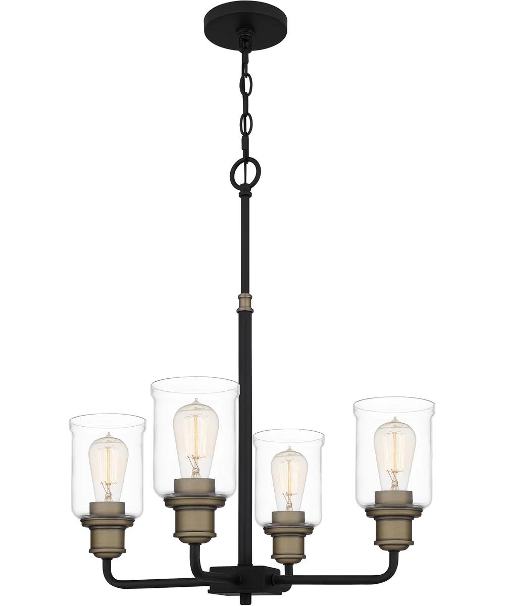 Cox 4-light Chandelier Matte Black - Image 2