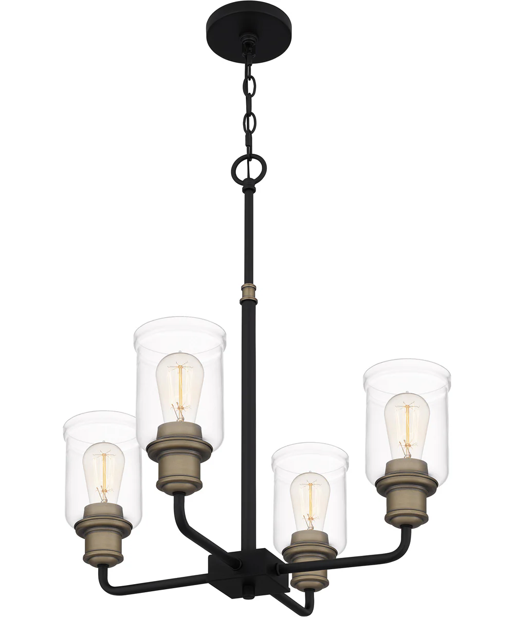 Cox 4-light Chandelier Matte Black - Image 5