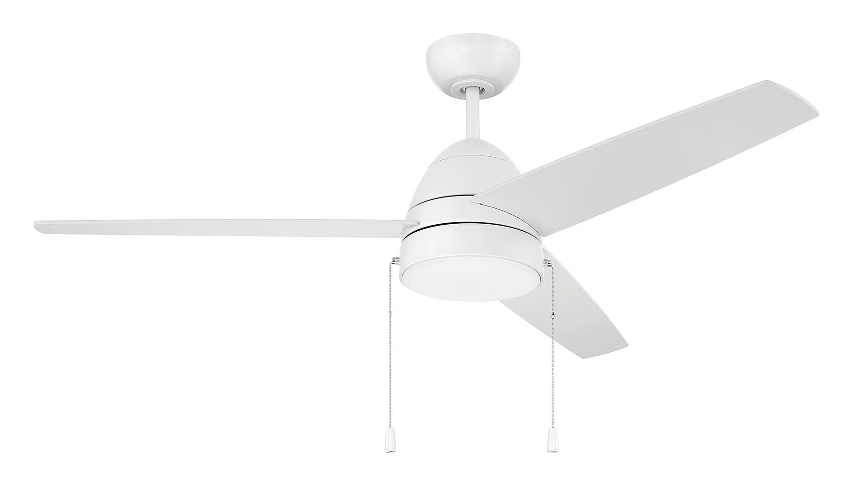 Cozy 52" 3-Blade Ceiling Fan 1-Light Fan White