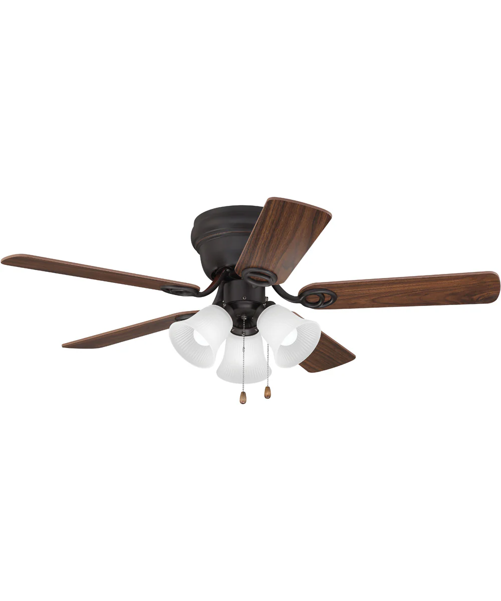 42" 3-Light Ceiling Fan (Blades Included) Oil Rubbed Bronze