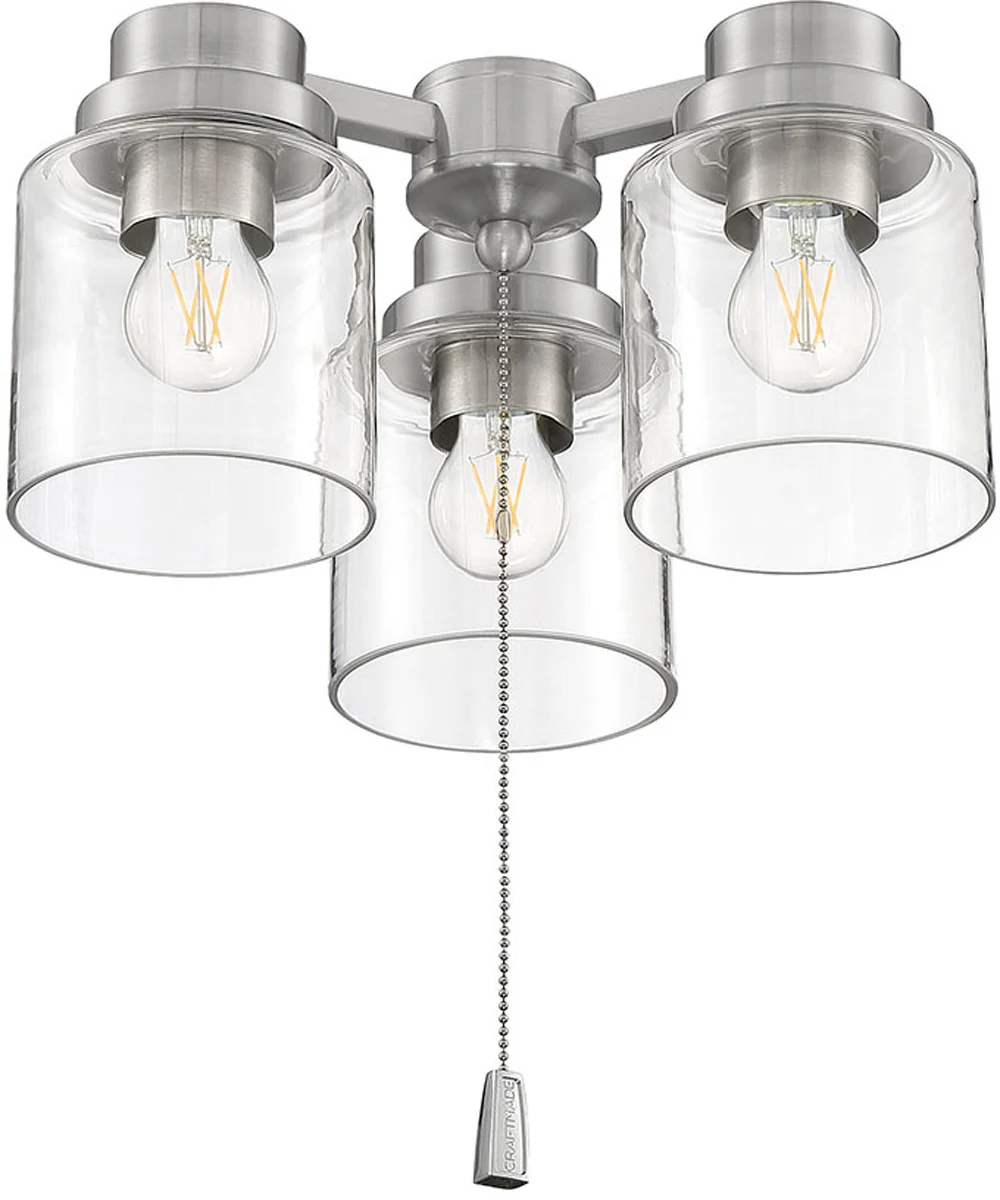 3-Light Light Kit Brushed Polished Nickel