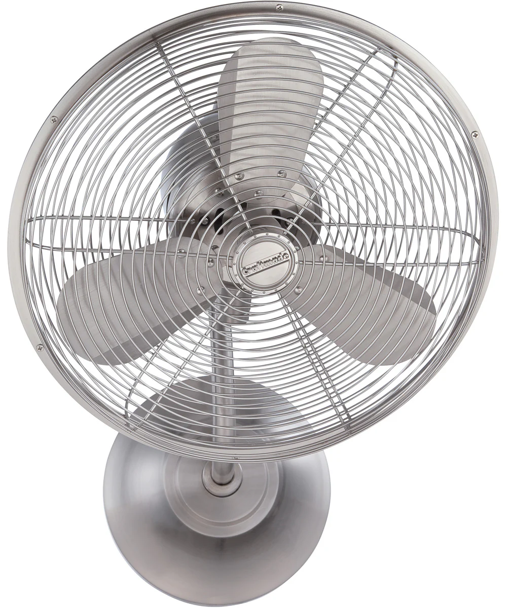 14" Bellows I  Wall Fan (Blades Included) Brushed Polished Nickel