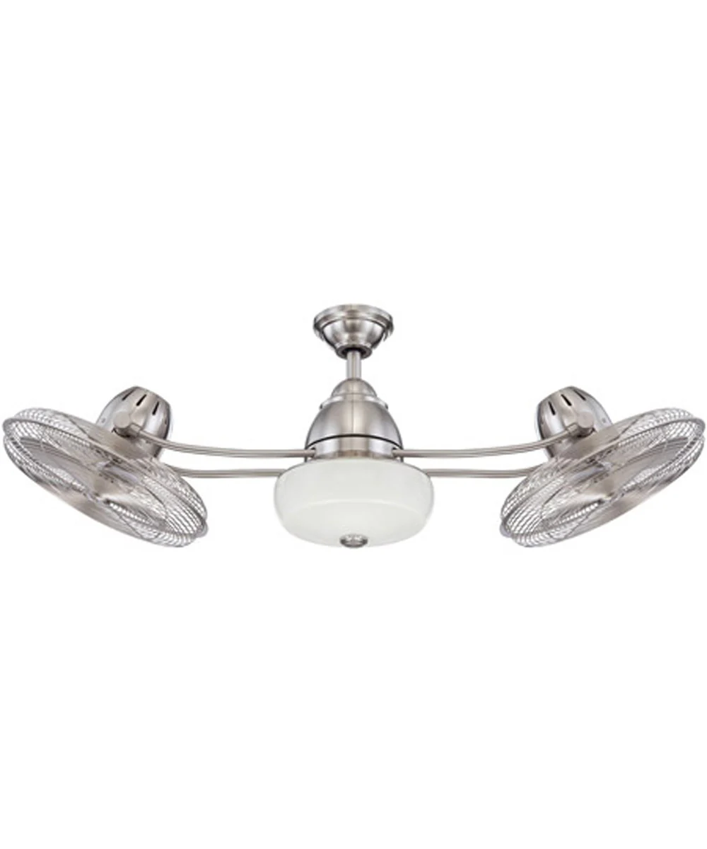 48" Bellows II  2-Light Ceiling Fan (Blades Included) Brushed Polished Nickel