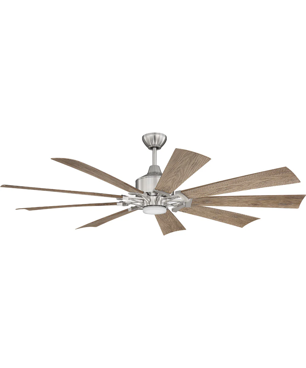 Eastwood 60" 1-Light LED Ceiling Fan (Blades Included) Brushed Polished Nickel