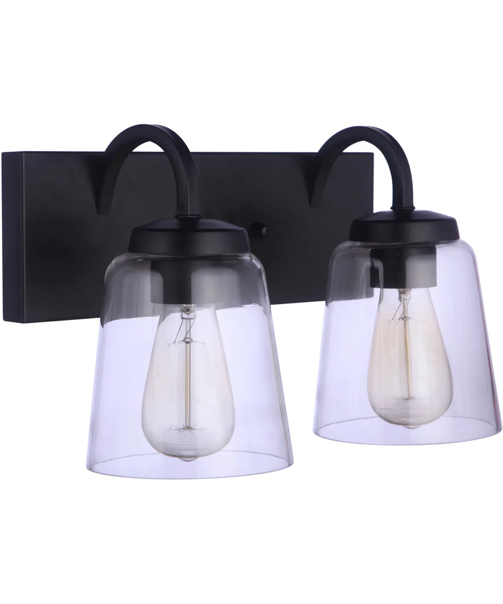 Elsa 2-Light Vanity Flat Black