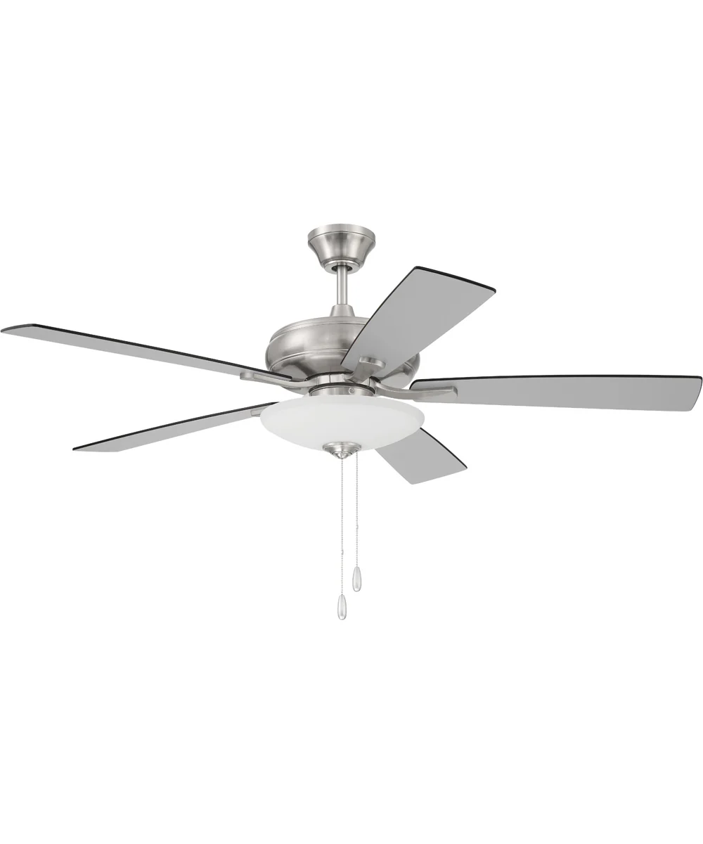 52" Eos Bowl 3-Light Ceiling Fan (Blades Included) Brushed Polished Nickel