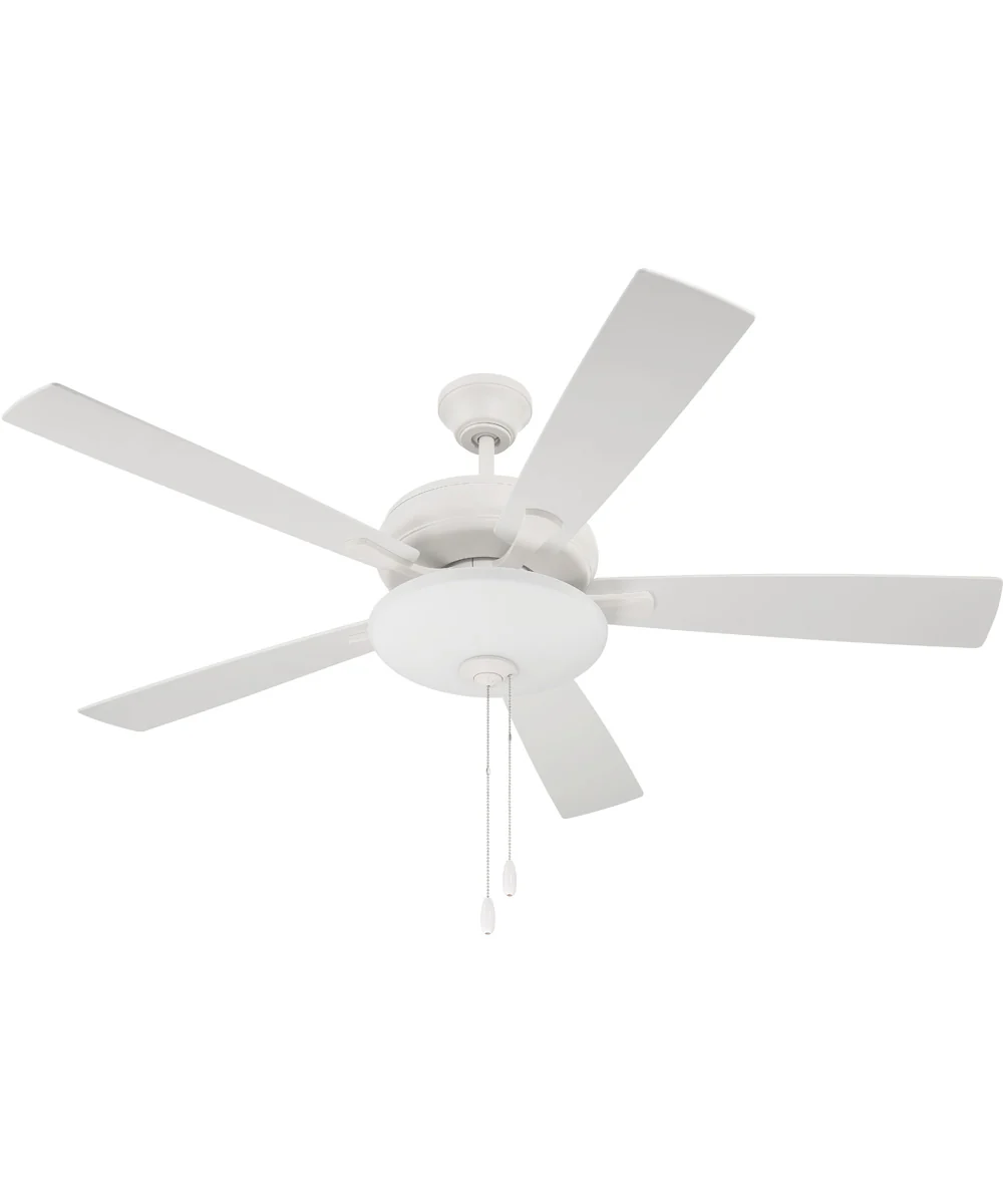 52" Eos Bowl 3-Light Ceiling Fan (Blades Included) White