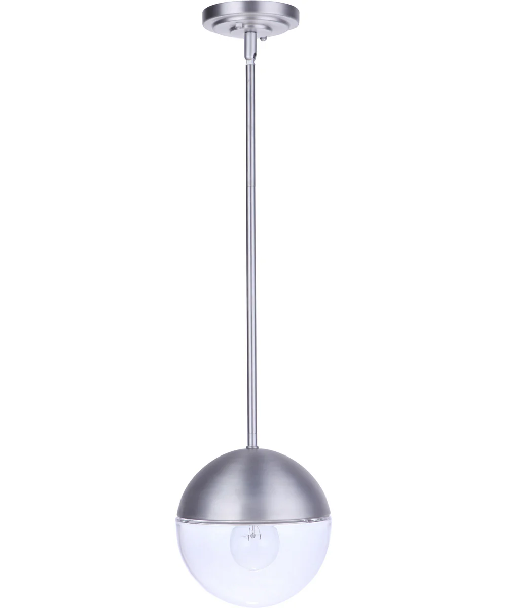 Evie 1-Light Outdoor Pendant Satin Aluminum