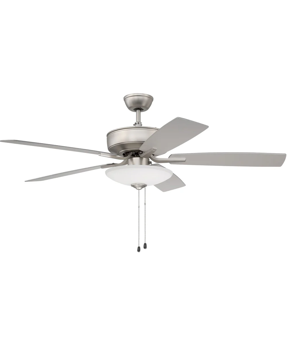 52" Hastings 3-Light Ceiling Fan (Blades Included) Brushed Nickel