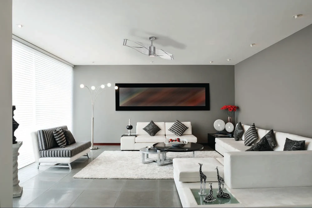 56" Illusion 1-Light LED Ceiling Fan (Blades Included) Polished Nickel - Image 2