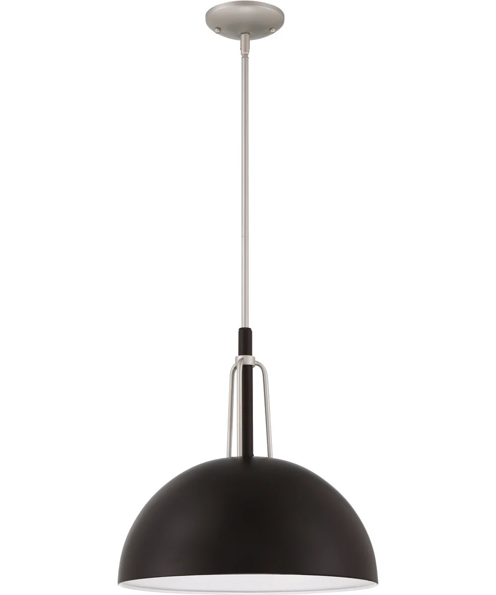 Kahn 1-Light Outdoor Pendant Midnight/Satin Aluminum