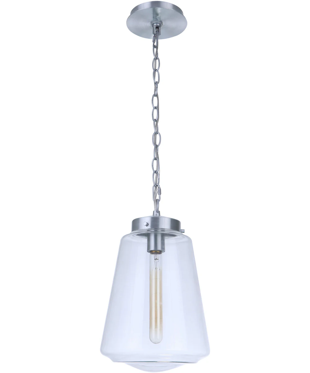 Laclede 1-Light Outdoor Pendant Satin Aluminum