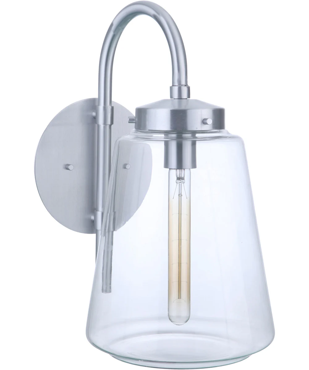 Laclede 1-Light Outdoor Wall Light Satin Aluminum