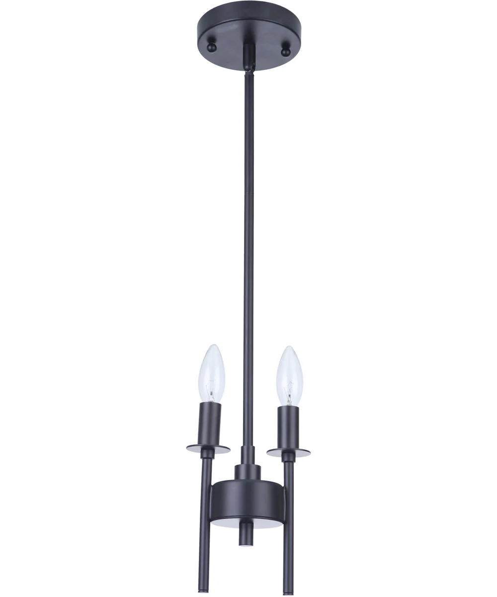 Larrson 2-Light Mini Pendant Flat Black