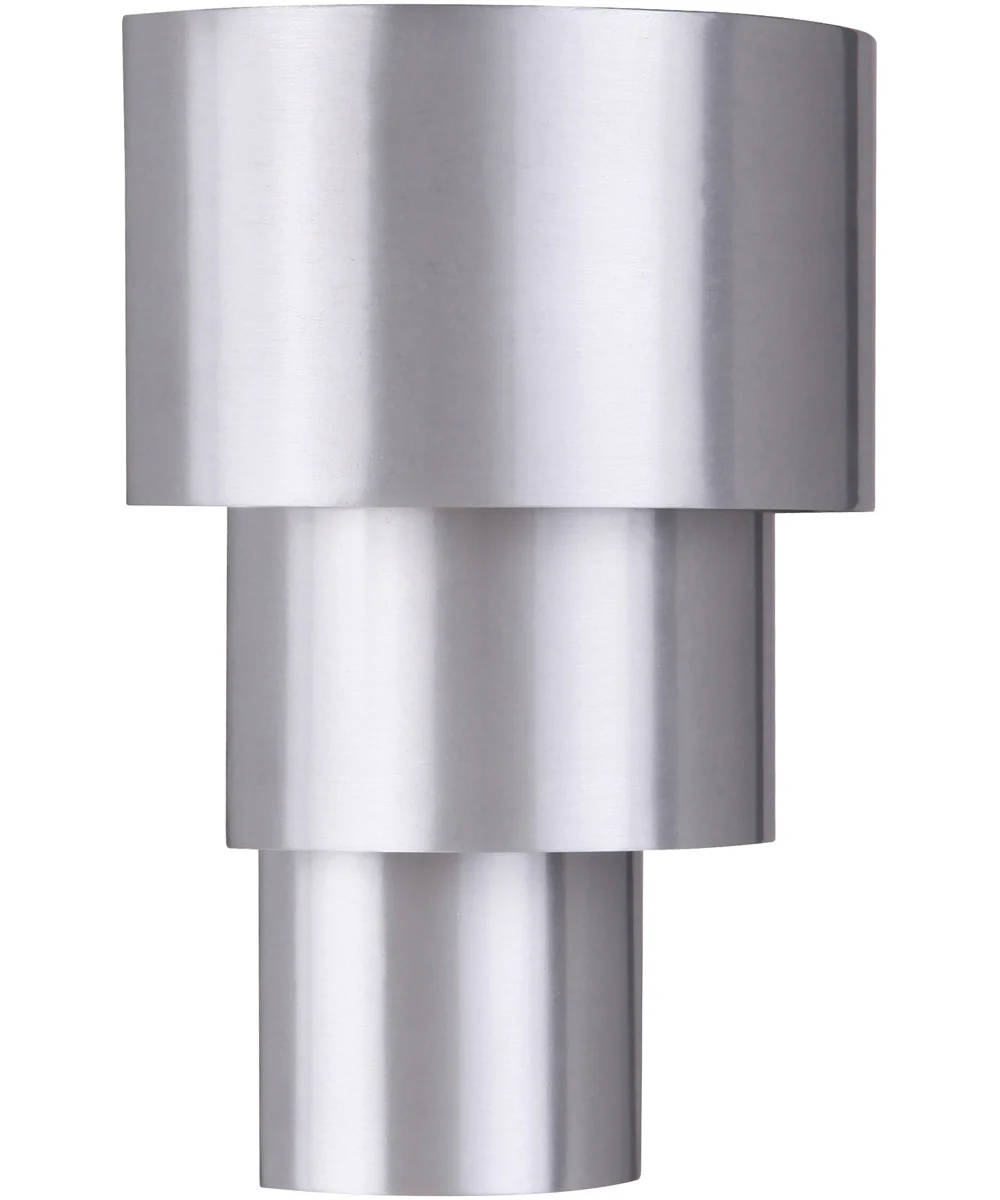 Midtown 1-Light Outdoor Pocket Lantern Satin Aluminum
