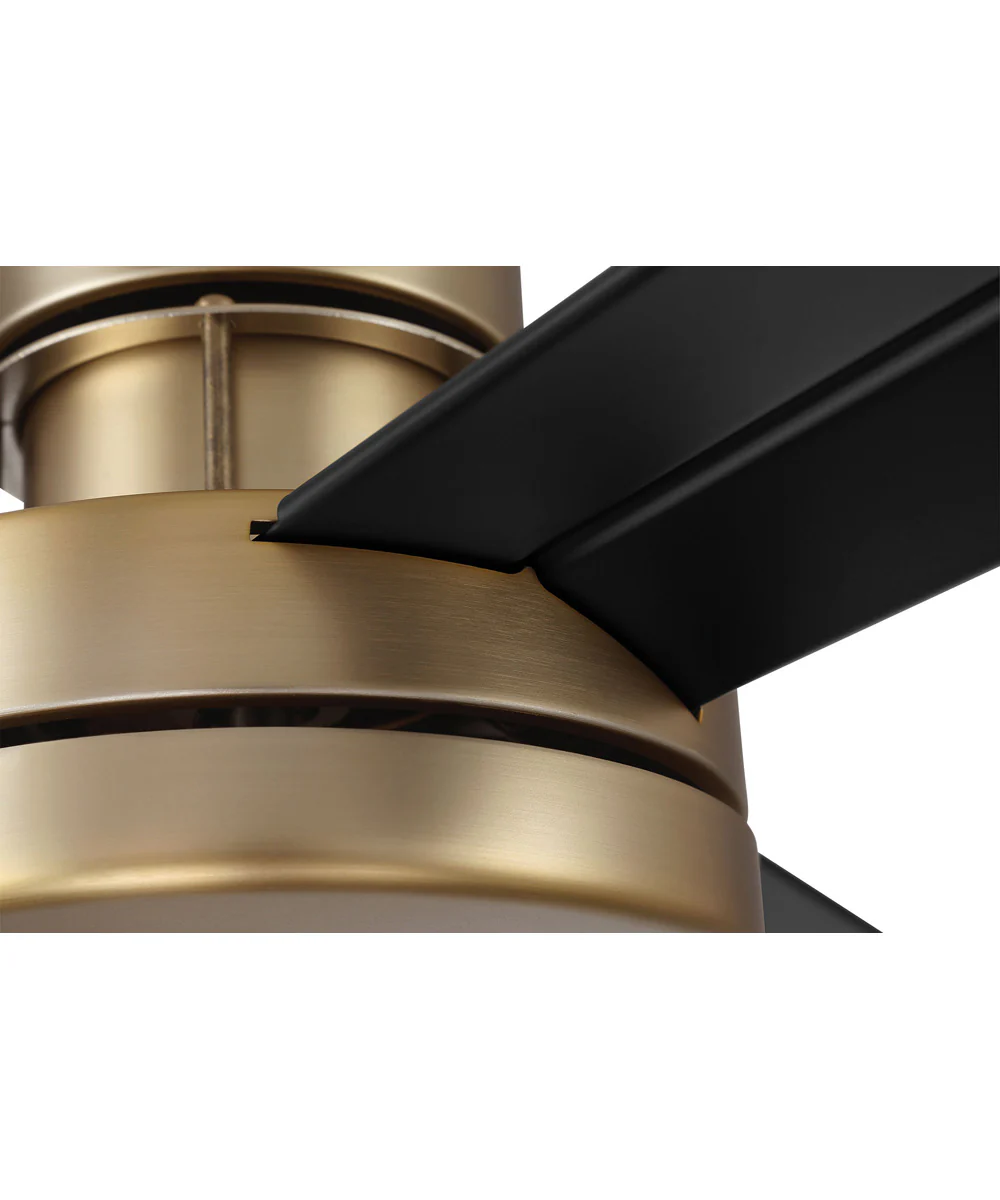 Mondo 54" Ceiling Fan (Blades Included) Satin Brass/Flat Black - Image 4