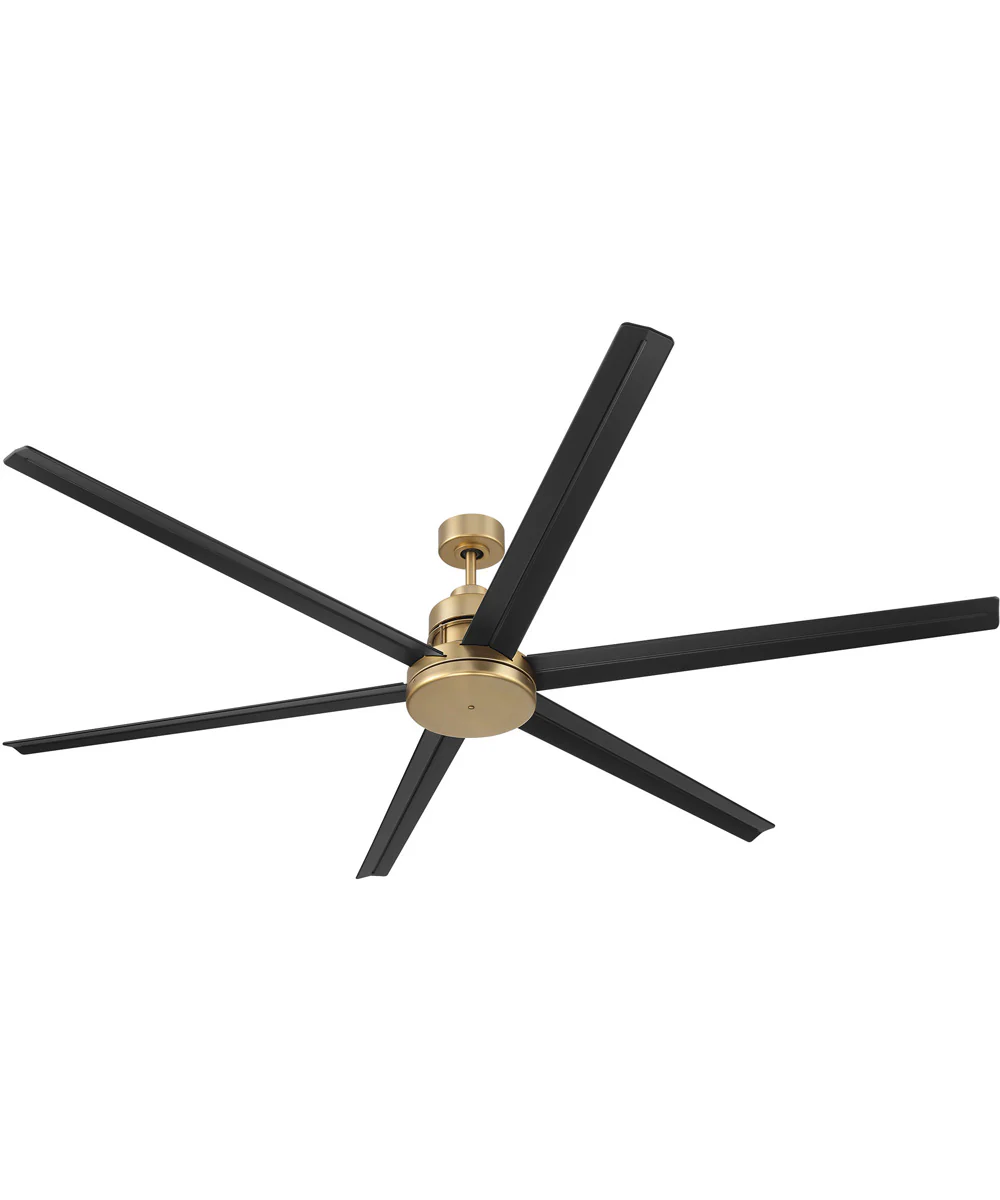Mondo 72" Ceiling Fan (Blades Included) Satin Brass/Flat Black - Image 2