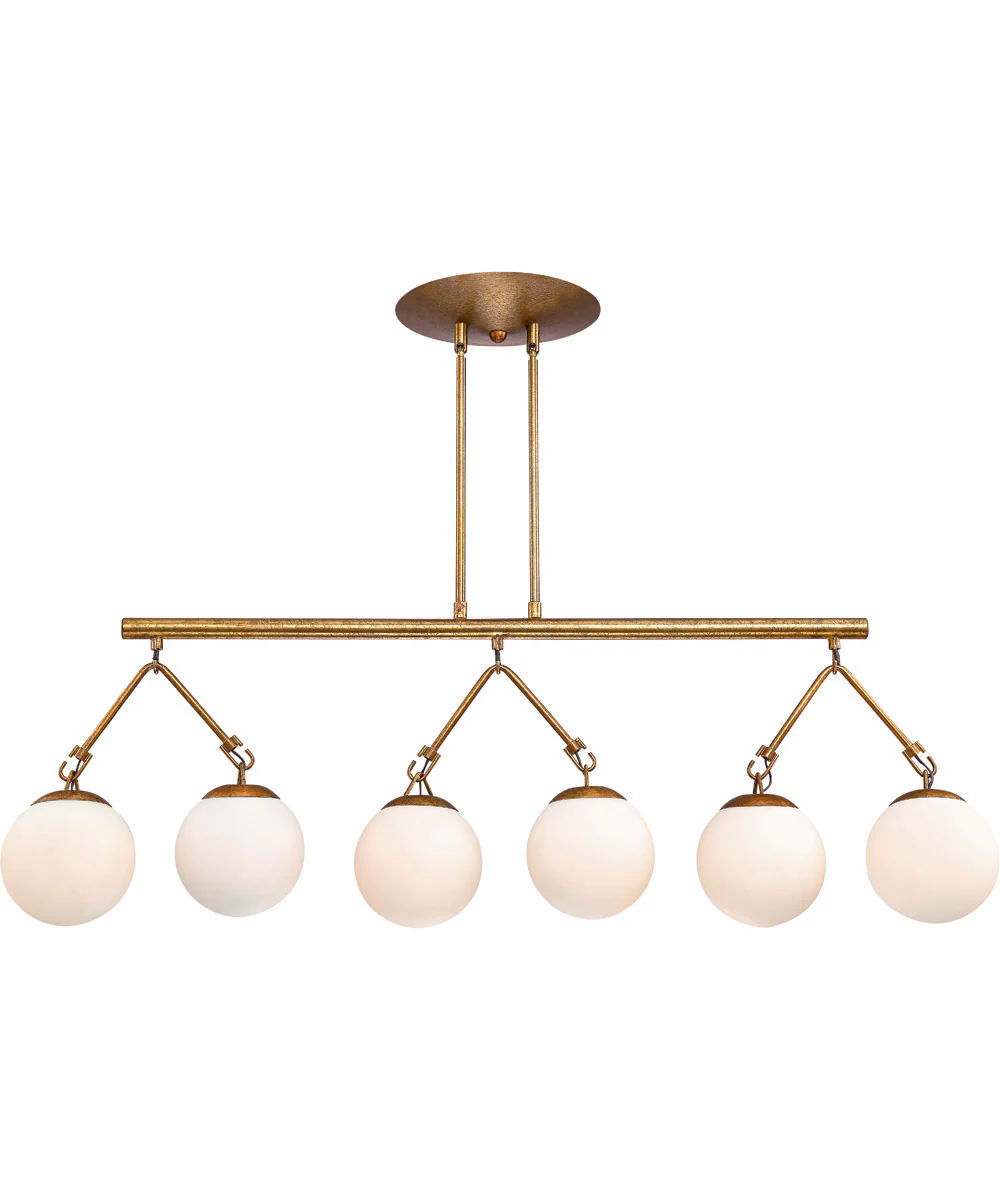 Orion 6-Light Island Pendant Patina Aged Brass