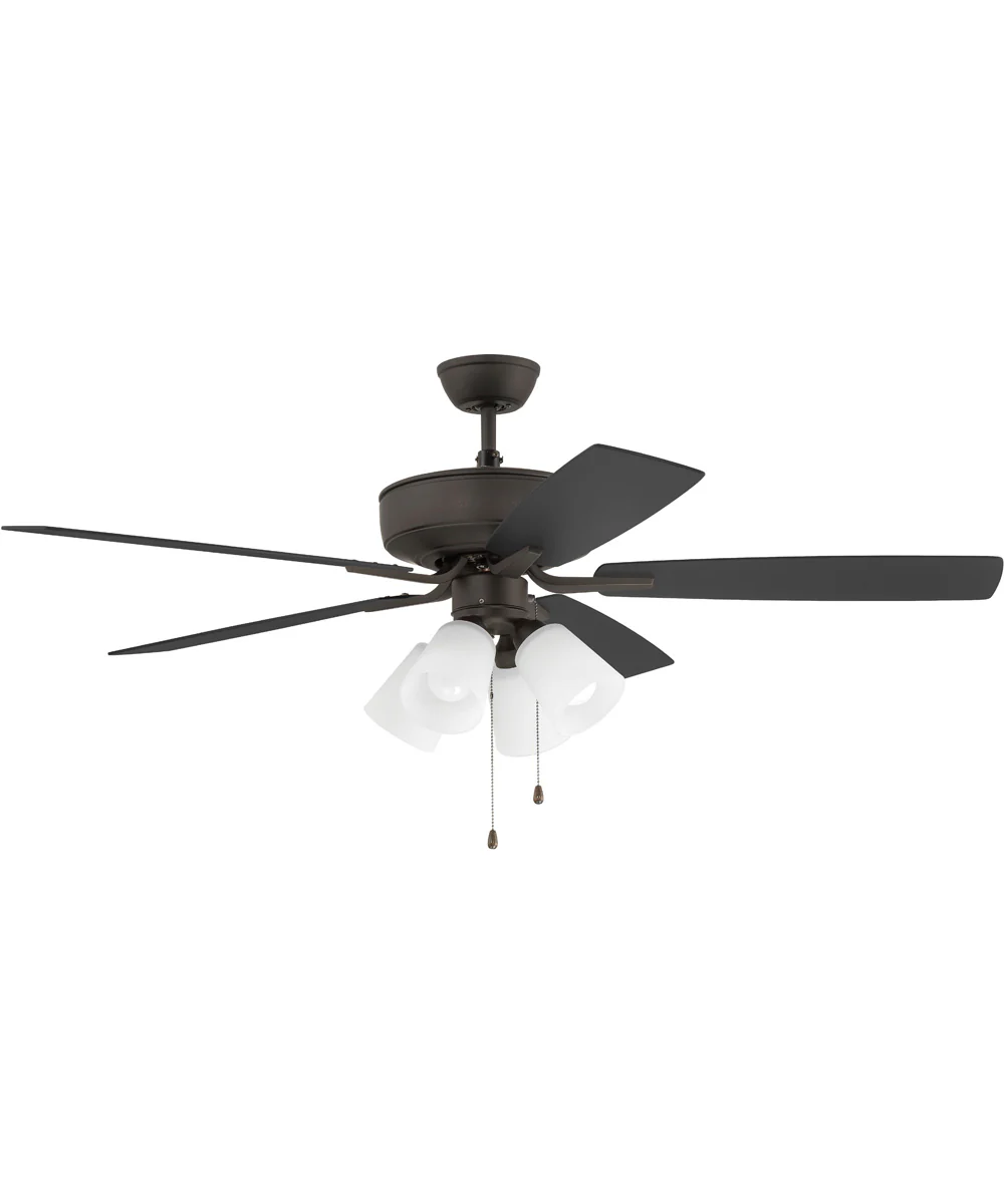 52" Pro Plus 114 4-Light Ceiling Fan (Blades Included) Espresso