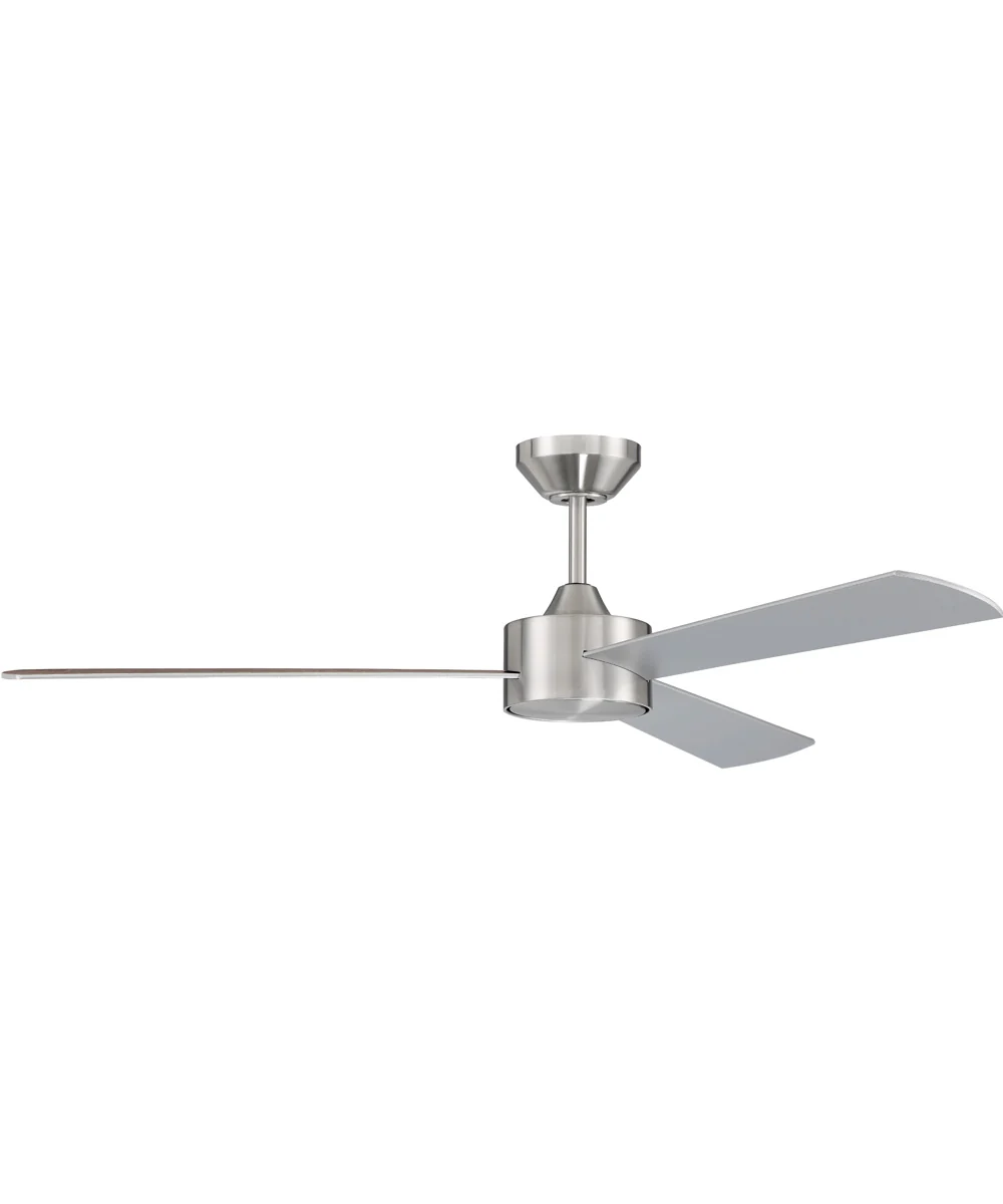 52" Provision Ceiling Fan (Blades Included) Brushed Polished Nickel