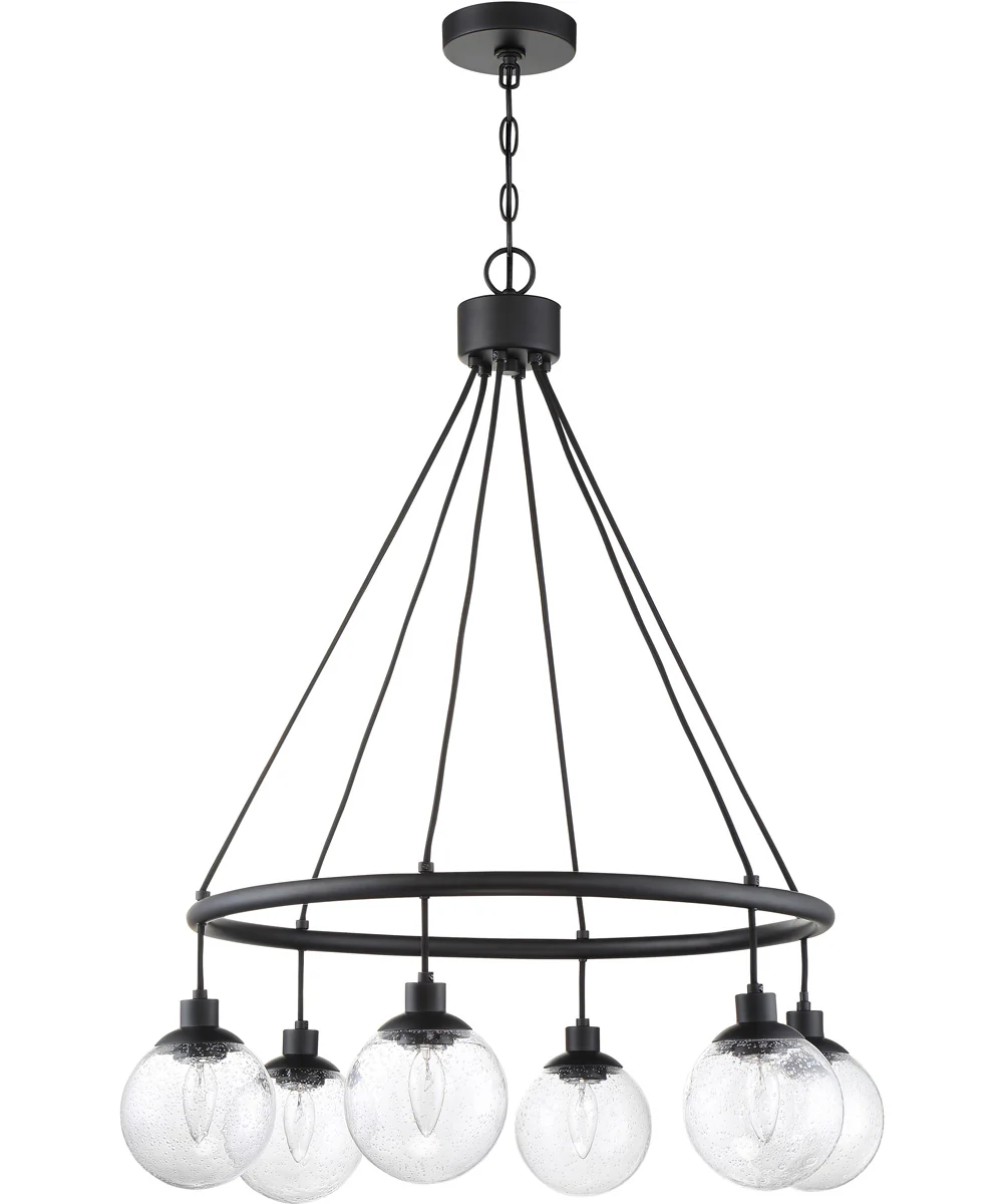 Que 6-Light Chandelier Flat Black