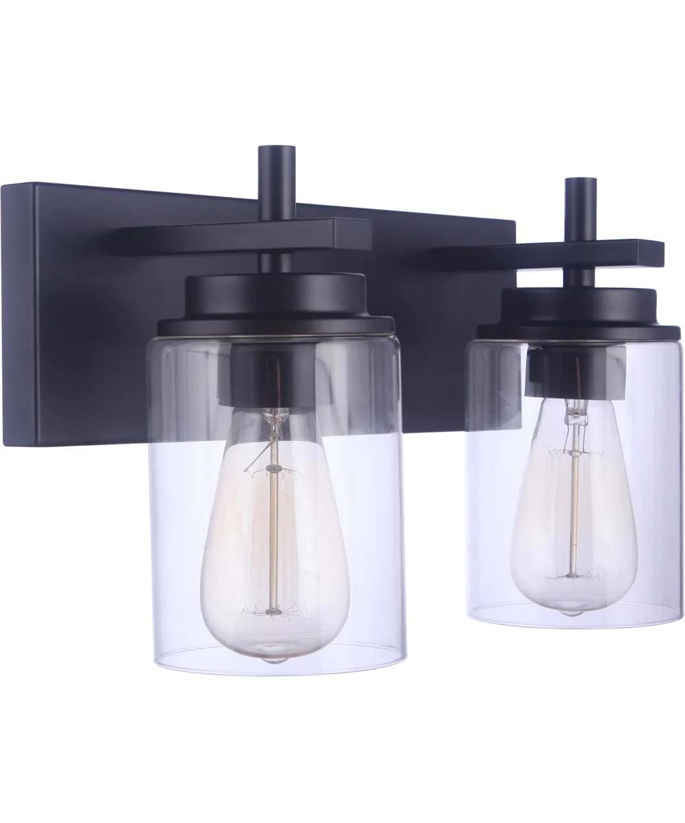 Reeves 2-Light Vanity Flat Black
