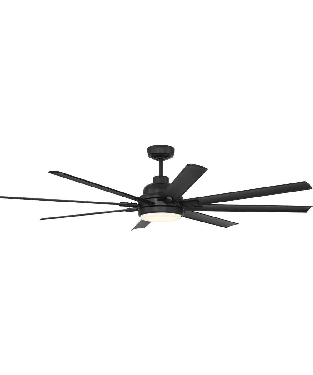 Rush 65" 1-Light Ceiling Fan (Blades Included) Flat Black - Image 2