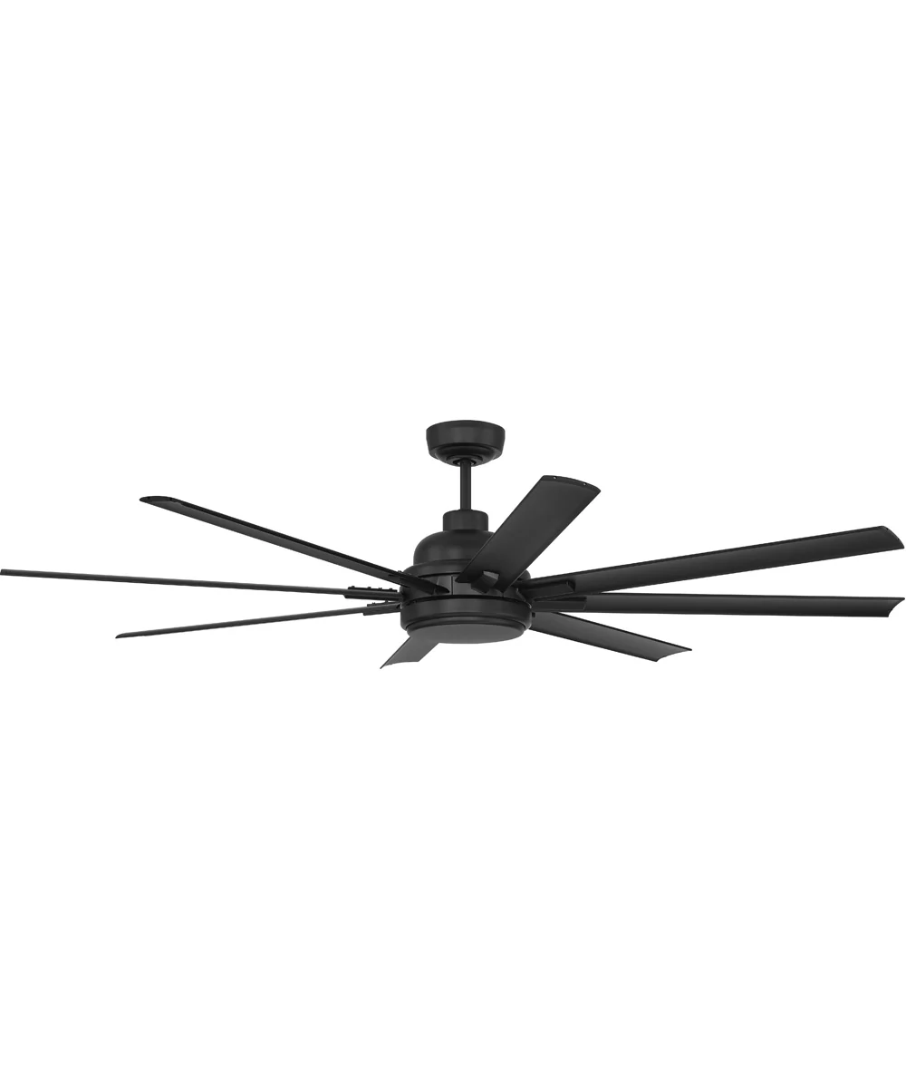 Rush 65" 1-Light Ceiling Fan (Blades Included) Flat Black - Image 7