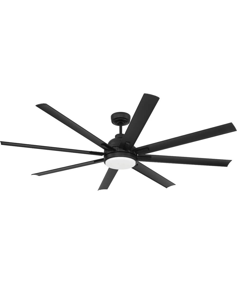 Rush 65" 1-Light Ceiling Fan (Blades Included) Flat Black - Image 8