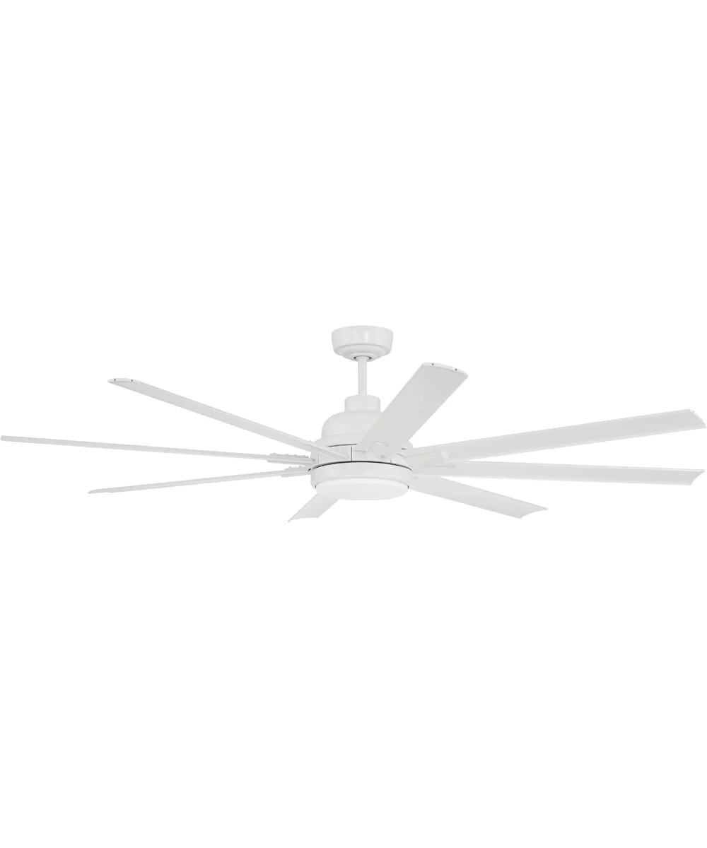 Rush 65" 1-Light Ceiling Fan (Blades Included) White