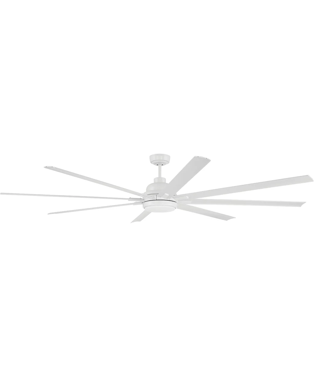 Rush 84" 1-Light Ceiling Fan (Blades Included) White
