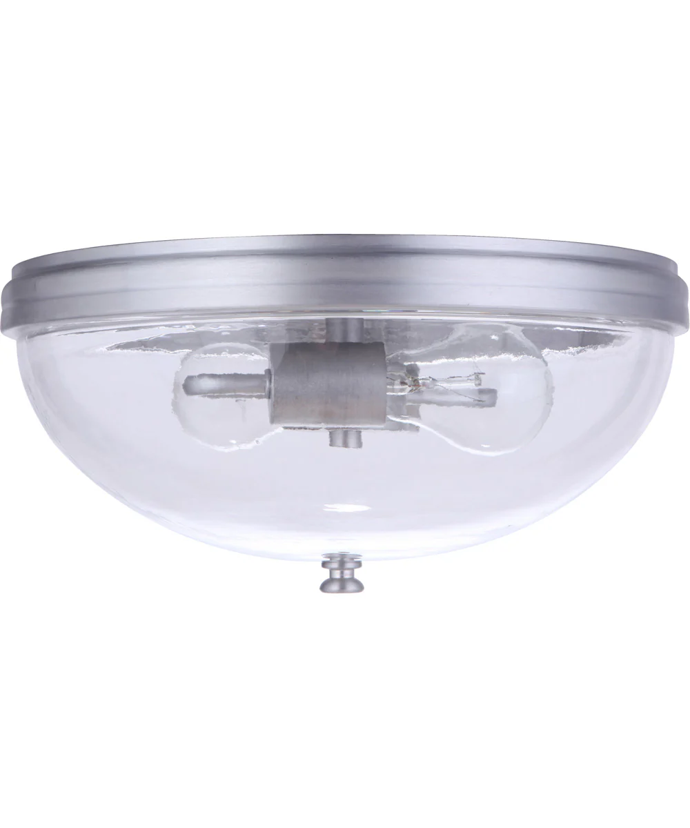 Sivo 2-Light Outdoor Flush Mount Satin Aluminum