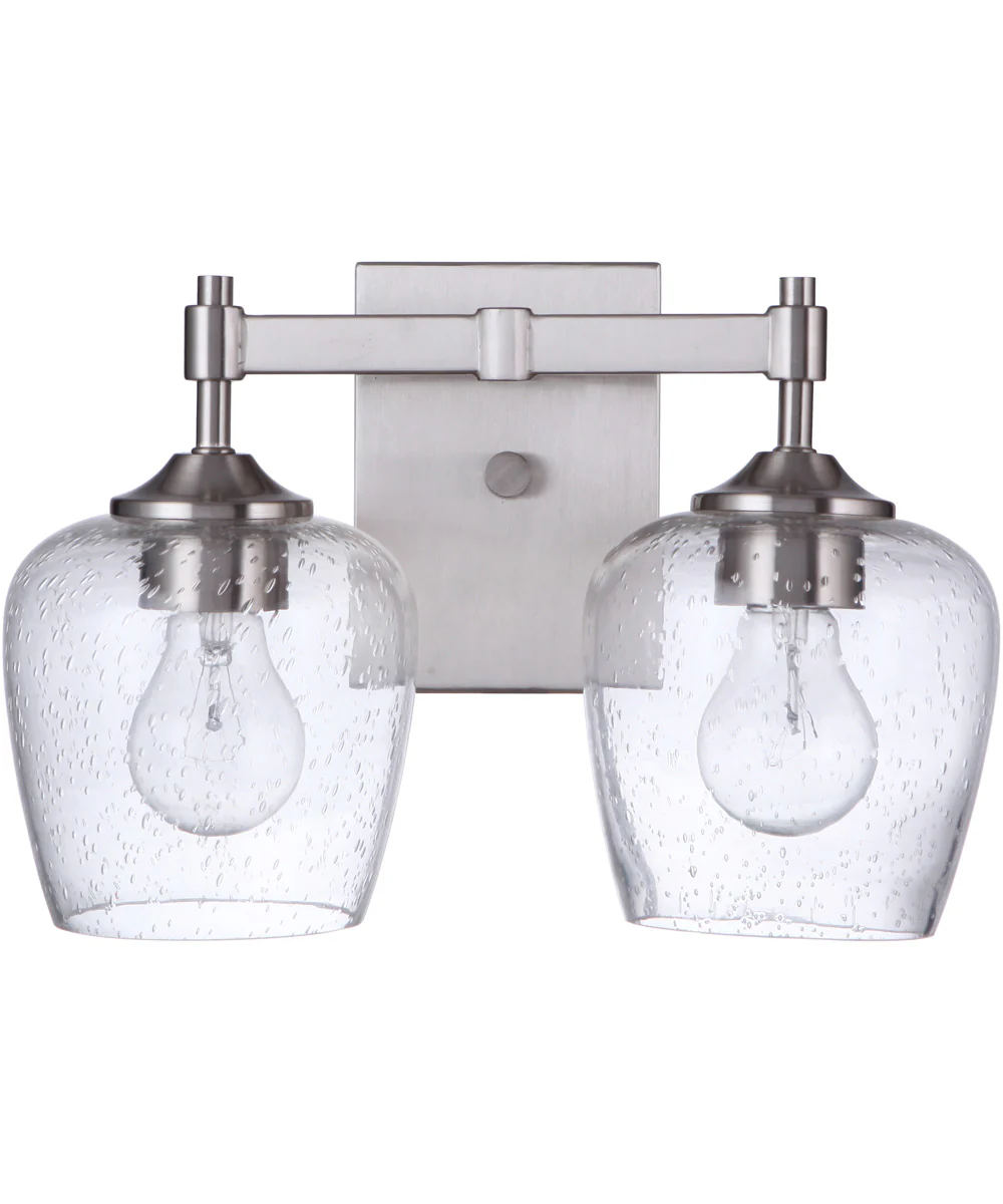 Stellen 2-Light Vanity Brushed Polished Nickel