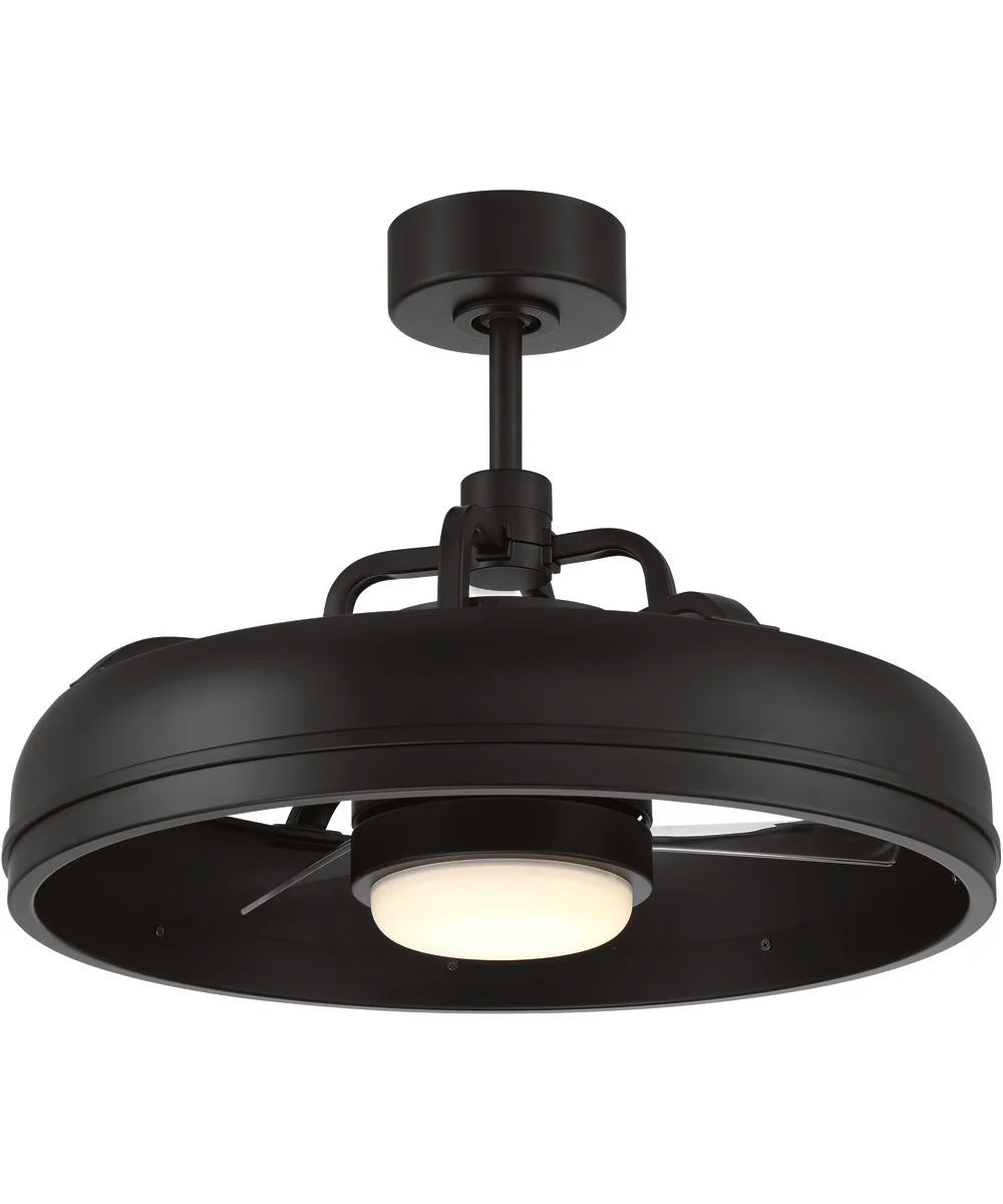 Taylor 24" 1-Light Ceiling Fan (Blades Included) Flat Black - Image 2