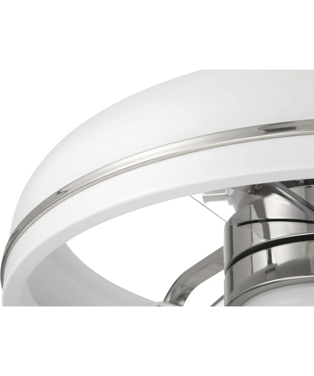 Taylor 24" 1-Light Ceiling Fan (Blades Included) White/Polished Nickel - Image 4