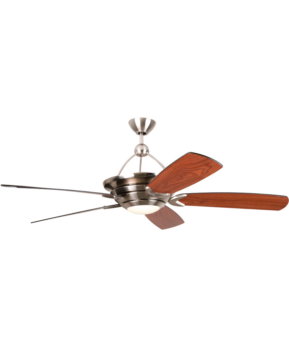 60" Vesta 4-Light LED Ceiling Fan (Blades Included) Brushed Polished Nickel