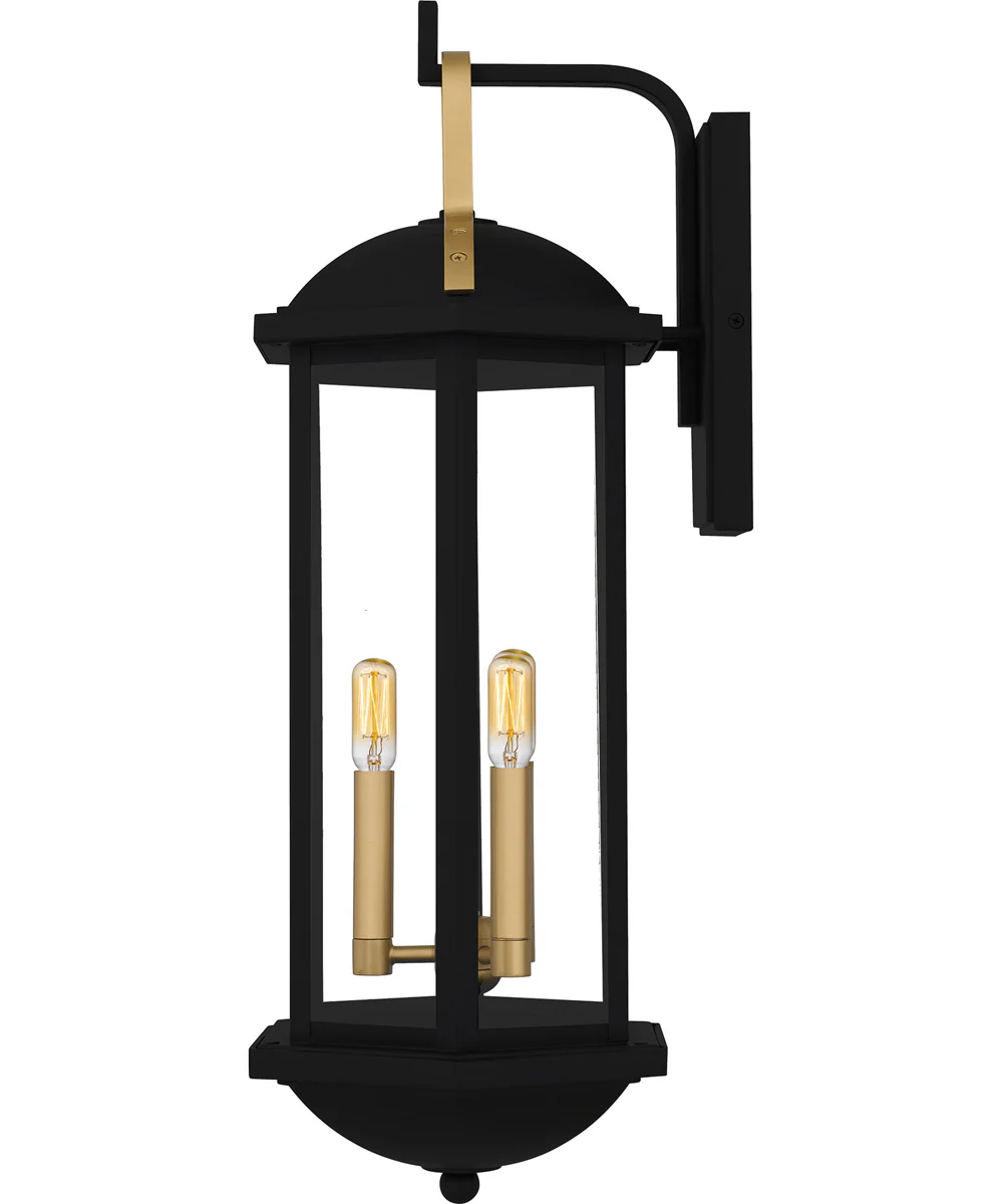Crestfield Large 3-light Outdoor Wall Light  Coastal Armour Aluminum Matte Black - Image 4