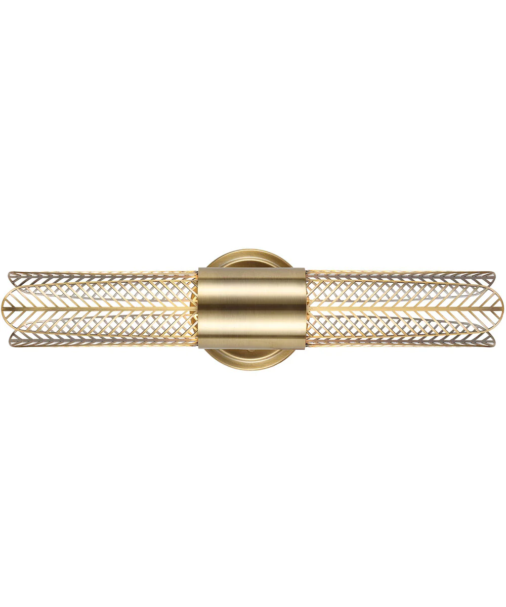 Cret 2 Light LED Brass Sconce - Image 5