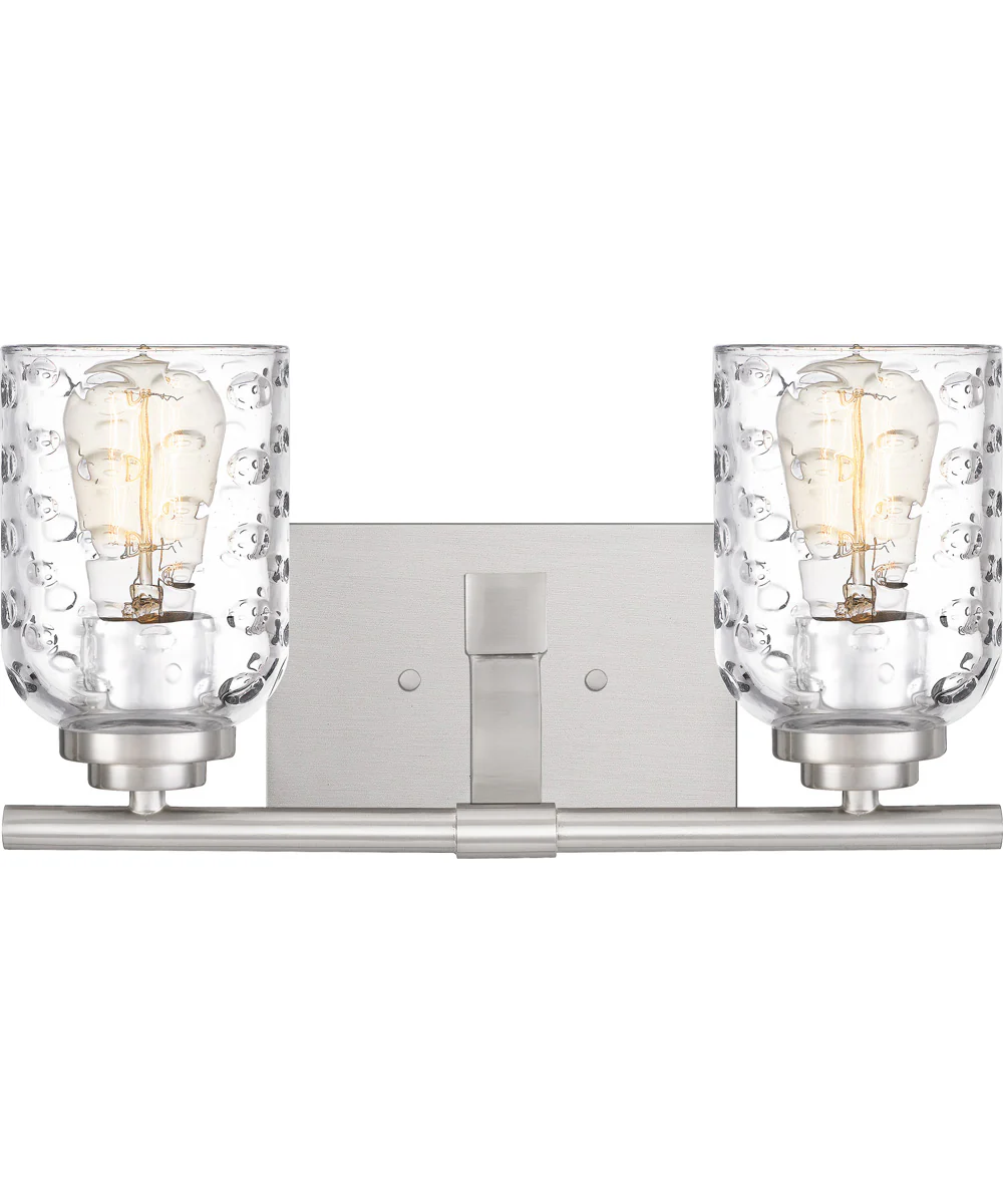 Cristal Medium 2-light Bath Light Brushed Nickel - Image 2